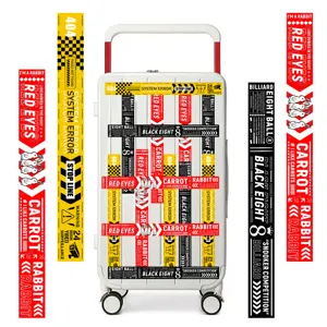 Long strip letter warning stickers trendy brand decorative tape waterproof fish tank border design.