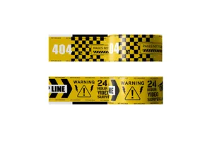 Industrial warning tape sticker waterproof 404 design fish tank border decoration roll
