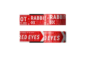 Red warning tape sticker waterproof decorative border trendy style design label roll