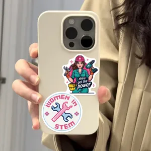 Adesivi in vinile per custodia telefono laptop borraccia design femminista impermeabile