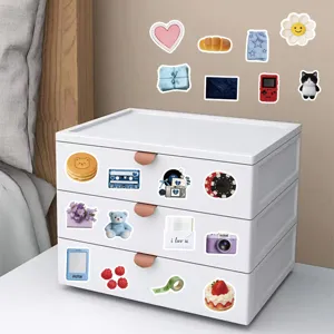 Cute ins style diary decorative stickers set featuring fresh fruit and food patterns.