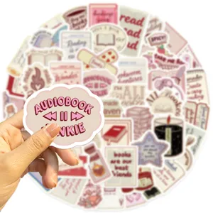 Bookish waterproof stickers aesthetic vinyl decals pack for journal laptop phone decoration
