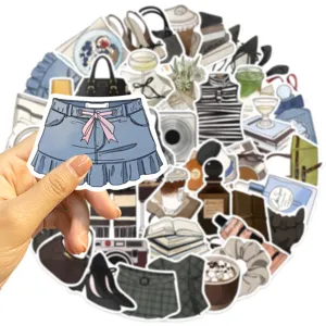 Pegatinas decorativas de chica de moda paquete de pegatinas impermeables DIY para teléfono