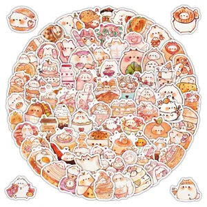 Cute Cartoon Creature Food Graffiti Stickers Waterproof Vinyl Decals For Laptop Water Bottle Guitar Scrapbook