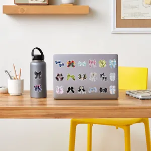 Vintage bow stickers aesthetic cute bow sticker for laptop water bottle journaling deco 50pcs