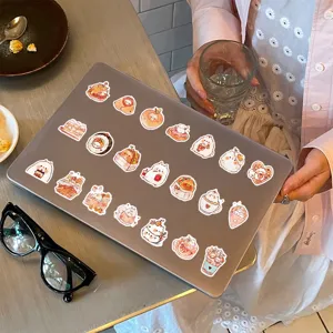 Cute cartoon food creature waterproof stickers set for laptop, water bottle, guitar decoration.