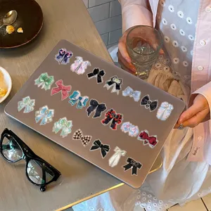 Vintage bow stickers set for laptop journal phone decoration aesthetic ribbon decals