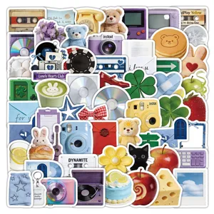 103pcs aesthetic cute fruit food mini stickers for journaling scrapbook DIY decoration