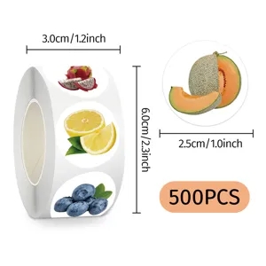 500pcs fruit roll stickers waterproof decorative labels for diary scrapbooking stationery crafts