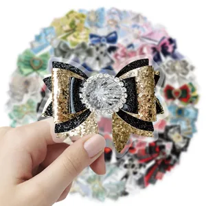 Vintage bow stickers pack aesthetic decorative decals for scrapbook diary laptop water bottle