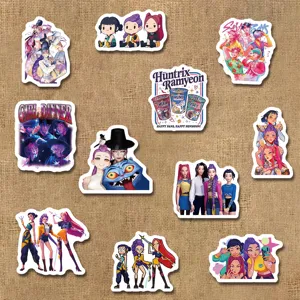 Schattige K-Pop anime karakter waterdichte decoratieve stickers set voor laptop
