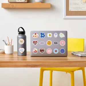 Cute oil painting style decorative stickers for notebook and water bottle decoration details