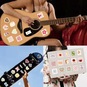 100pcs cute oil painting style floral waterproof stickers for journal laptop water bottle decor