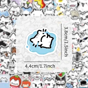 Cute basil cat sticker waterproof vinyl decal for skateboard water bottle DIY decor 1pc