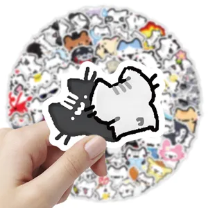 Cute cat graffiti stickers waterproof DIY decals for skateboard laptop water bottle decoration