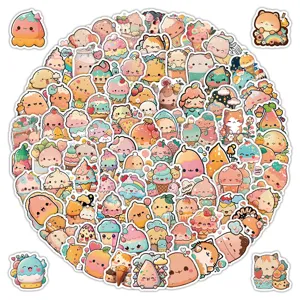 Cute Cartoon Anime Waterproof PVC Stickers Kawaii Decorative Decals For Phone Skateboard Water Bottle Notebook