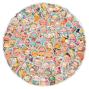 100pcs Cute Kawaii Cartoon Stickers Pack Aesthetic Vinyl Decals for Phone Skateboard Water Bottle