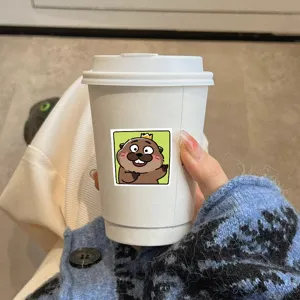 Cute cartoon beaver decorative sticker waterproof vinyl decal for DIY crafts laptop