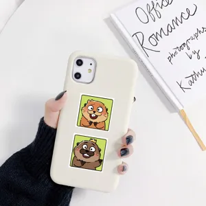 Cute cartoon beaver phone case for daily protection and fashionable aesthetic decoration.