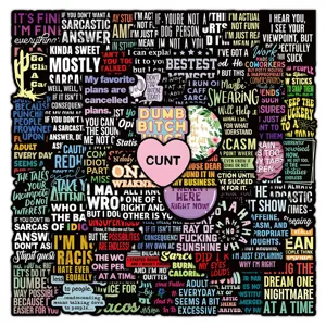 Sarcastic quotes waterproof stickers pack for journal laptop notebook DIY decoration decals