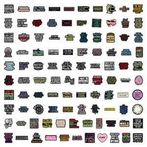 100pcs sarcastic quote sticker pack waterproof funny vinyl stickers for laptop luggage