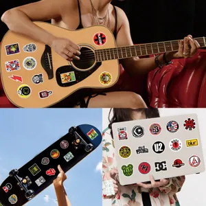 Cool rock band graffiti stickers for guitar skateboard laptop waterproof decal pack 102pcs