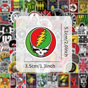 Cool rock band graffiti sticker waterproof vinyl decal for guitar luggage laptop decor 5cm