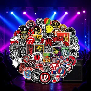 Cool Street Rock Band Graffiti Stickers Waterproof PVC Decals For Laptop Guitar Luggage Car Skateboard Punk Style
