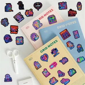 Kpop demon hunters neon style waterproof decorative stickers for journal laptop phone case