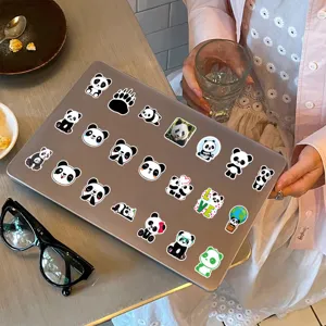 Cute cartoon panda stickers set waterproof vinyl decals for laptop water bottle luggage scrapbooking