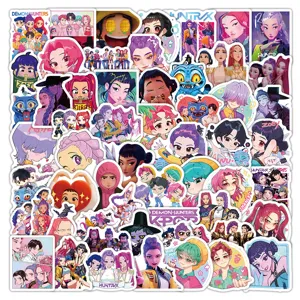 Cartoon KPOP Demon Hunters sticker pack waterproof laptop phone decorative decals