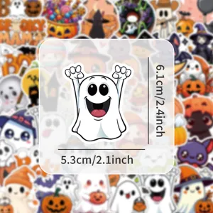 Halloween ghost sticker detail view waterproof vinyl decal for laptop phone case decoration
