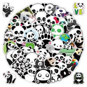 Cute Cartoon Panda Stickers Waterproof Vinyl Decals For Water Bottle Laptop Desk DIY Decoration