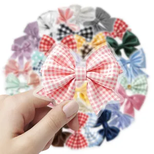Cartoon candy color bow PET graffiti sticker pack for journal notebook decor, cute design.