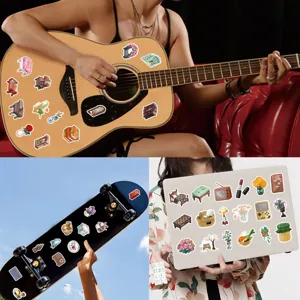 Colorful cartoon home stickers aesthetic waterproof cute decals for laptop skateboard guitar.