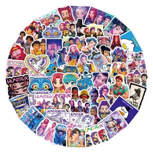 104 Pcs KPOP Anime Cartoon Αυτοκόλλητα Γκράφιτι Αδιάβροχα Set για Laptop και Βαλίτσα