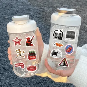 Y2K retro cartoon graffiti stickers aesthetic waterproof decorative decals for water bottles.