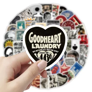 Vintage aesthetic retro waterproof graffiti stickers pack for laptop water bottle decor