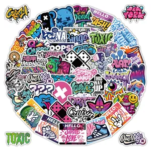 Hip Hop Street Art Graffiti Stickers Waterproof Decals For Skateboard Laptop Water Bottle Scrapbook Decoration