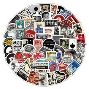 103 Pcs American Vintage Y2K Graffiti Stickers Cute Waterproof Decals for Water Bottles