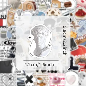 David sculpture aesthetic sticker, waterproof vinyl decal for phone laptop journal decoration.