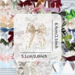 Transparante bloemstrik sticker waterdicht PET schattig dagboek scrapbooking decor