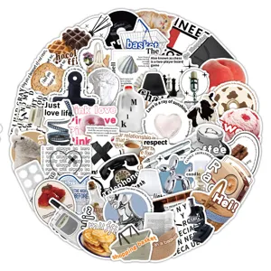 Aesthetic cute cartoon graffiti stickers pack, waterproof decorative decals for phone and laptop.