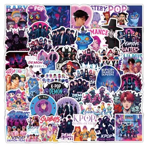 50pcs K-pop demon hunters waterproof stickers for phone case laptop DIY decoration crafts.