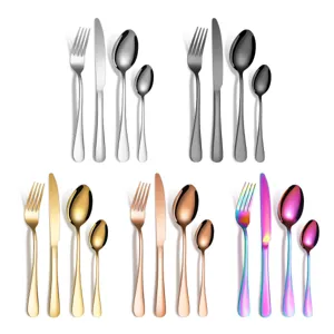 Stainless Steel Cutlery Set Dinnerware Set Kitchen Steak Knife Fork Spoon With Gift Box Kitchen Dining Tableware