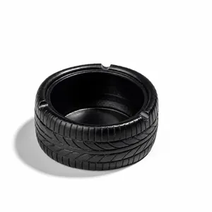 Creative Resin Tire Ashtray Black Car Tire Shape Ashtray Modern Desk Storage Decor