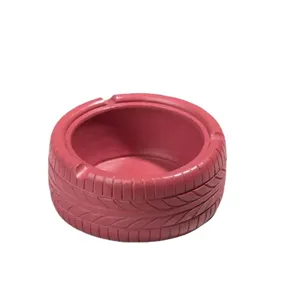 Creative pink resin tire ashtray desktop ornament for home living room office storage