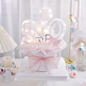 520 Saint-Valentin decoration de gateau nuage coton lumineux insert LOVE boite cadeau