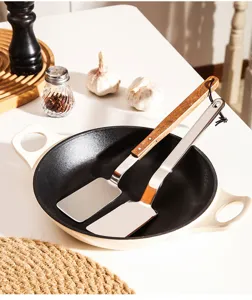 Stainless steel spatula for kitchen, cooking turner for pancakes, steaks, and eggs.