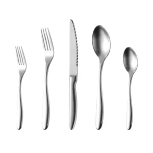 Stainless steel flatware set cutlery set knife fork spoon modern kitchen tableware